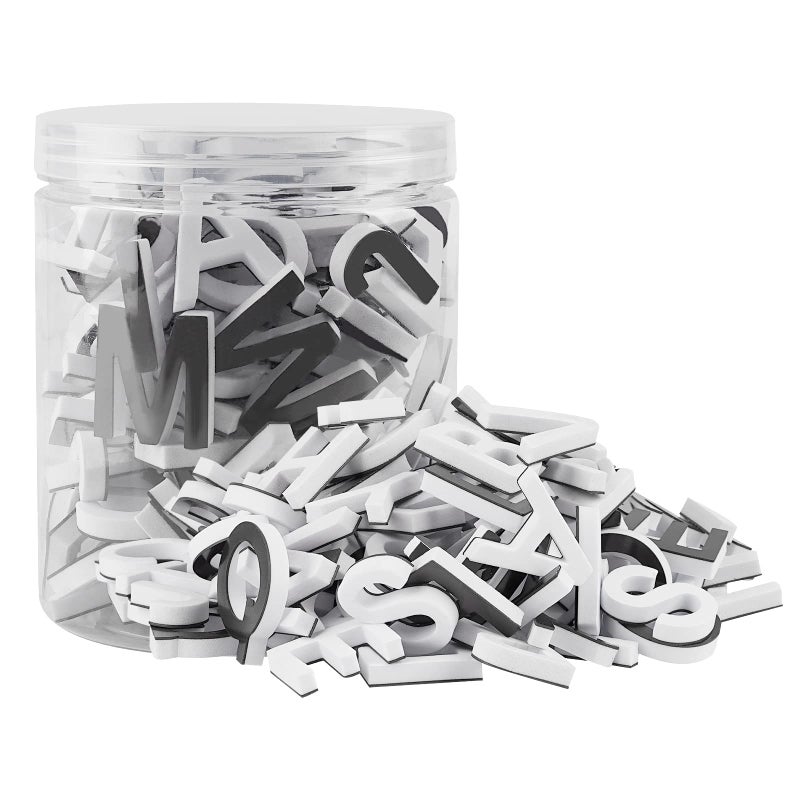 Lzttyee Decorative Magnetic EVA Alphabet Letters for Refrigerator/White Board (117pcs Letters White) - Image 1